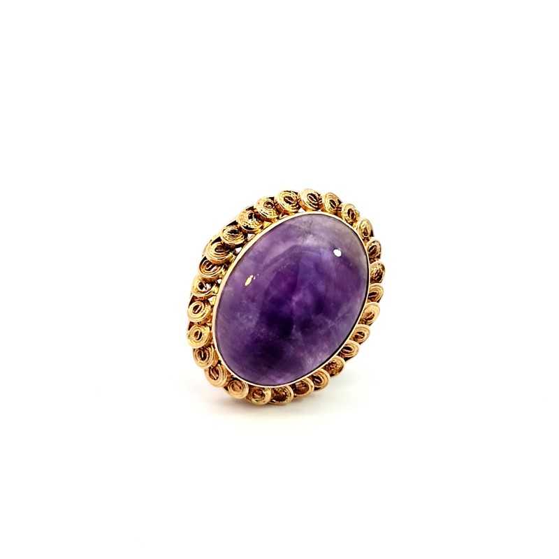 Anillo en oro 14k p.lila