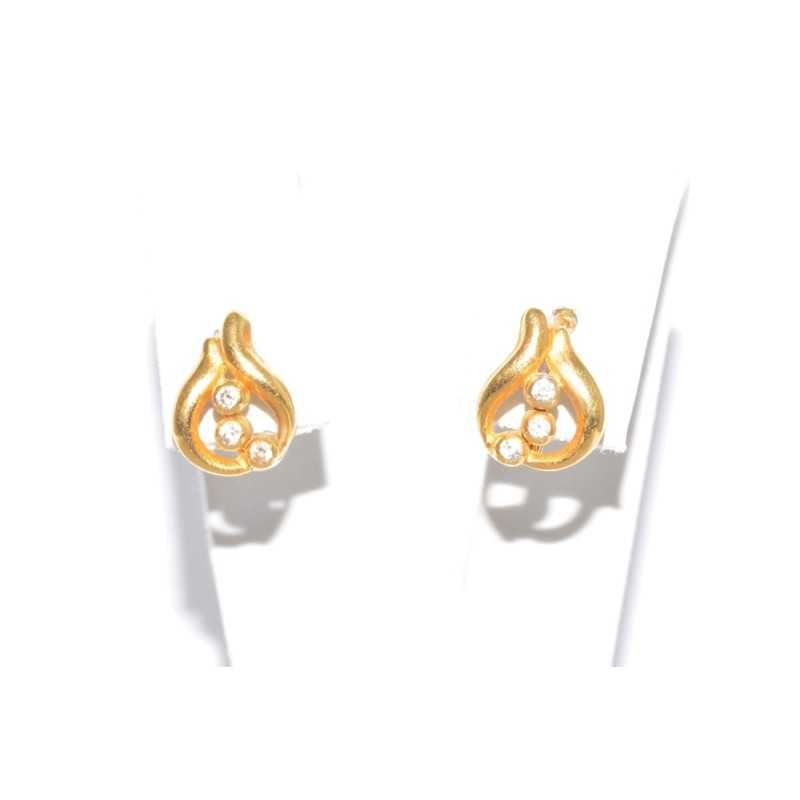 Pendientes en oro 18k con circonitas