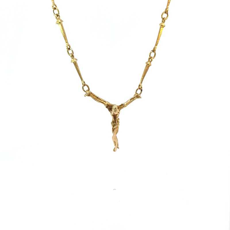 CADENA CON CRUCIFIJO ORO 18K