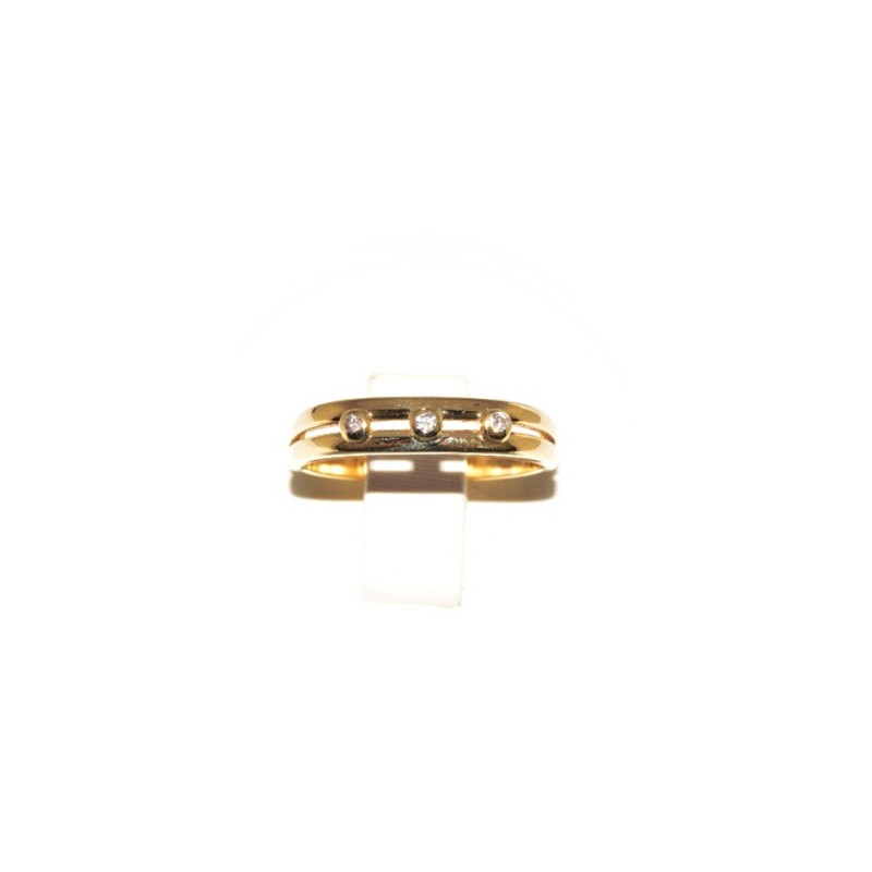 Anillo oro 18k con diamantes