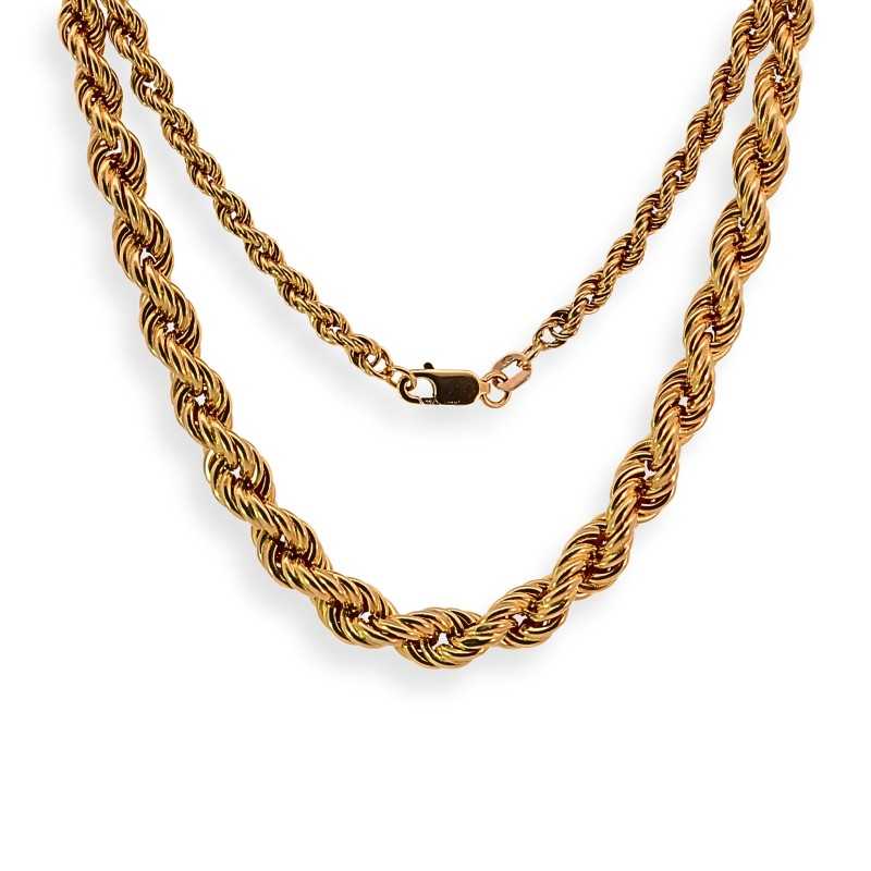 Cadena Cordón Salomónico en oro 18k