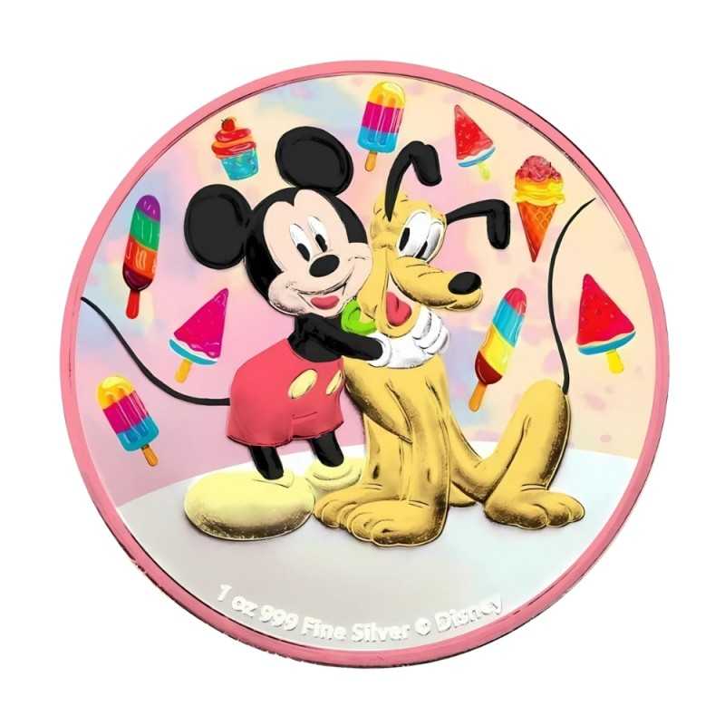 Moneda de Plata Mickey & Pluto 1 Oz | Colección e Inversión Disney 2020