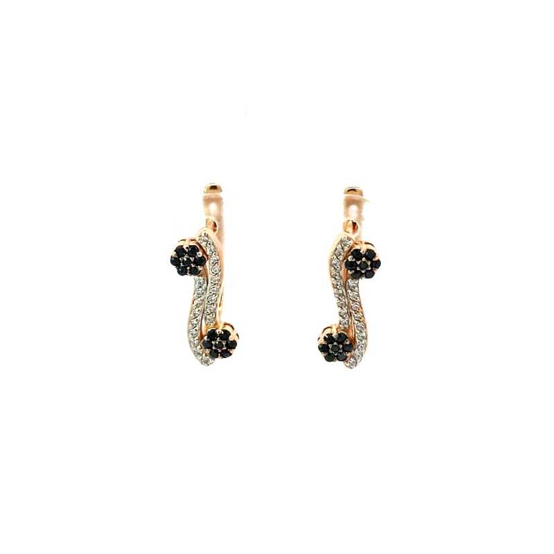 Pendientes con piedras en oro de 14k