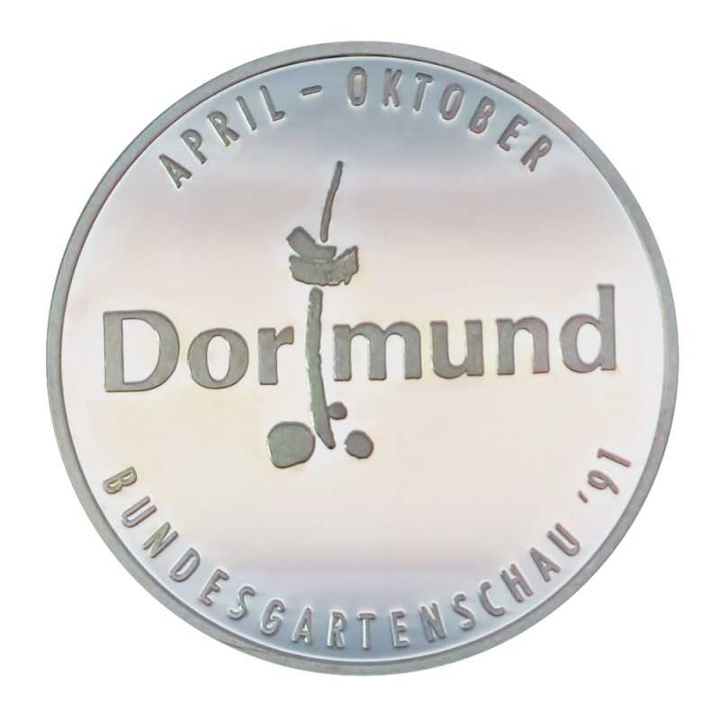 Moneda de Plata April, Oktober, DORTMUND - Bundesgartenschau '91