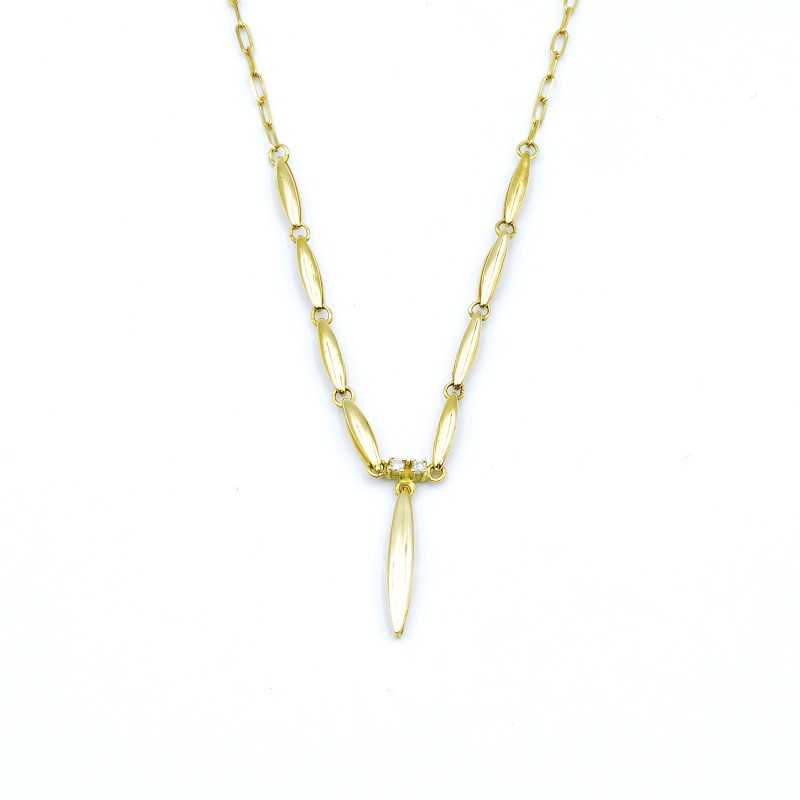Gargantilla con diamantes en oro 18k