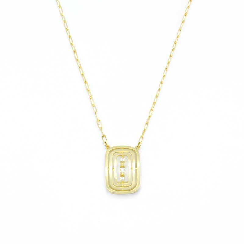 Gargantilla con diamantes en oro 18k