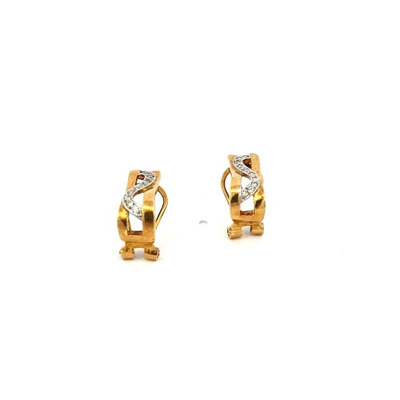 Pendientes con circonitas oro 18k