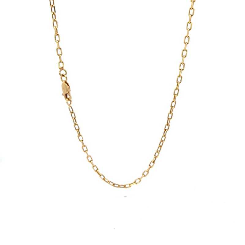 Cadena forzada en oro de 18k