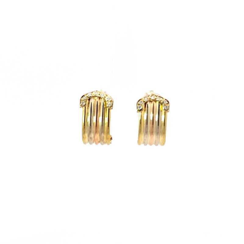 Pendientes con diamantes en oro de 18k