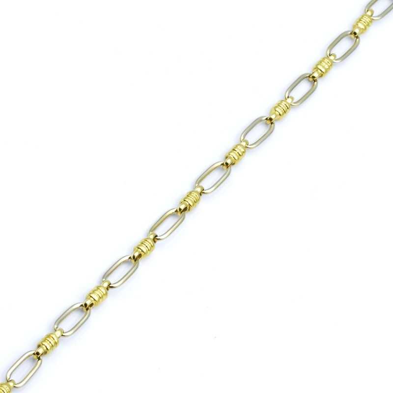 Pulsera bicolor oro 18K