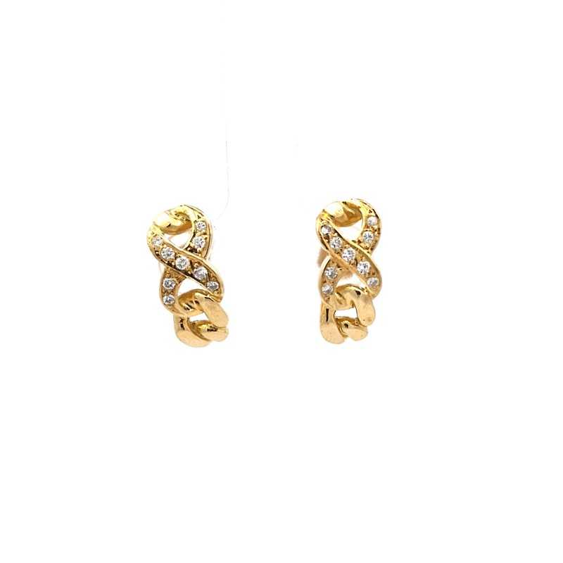 Pendientes con Diamante en oro de 18k