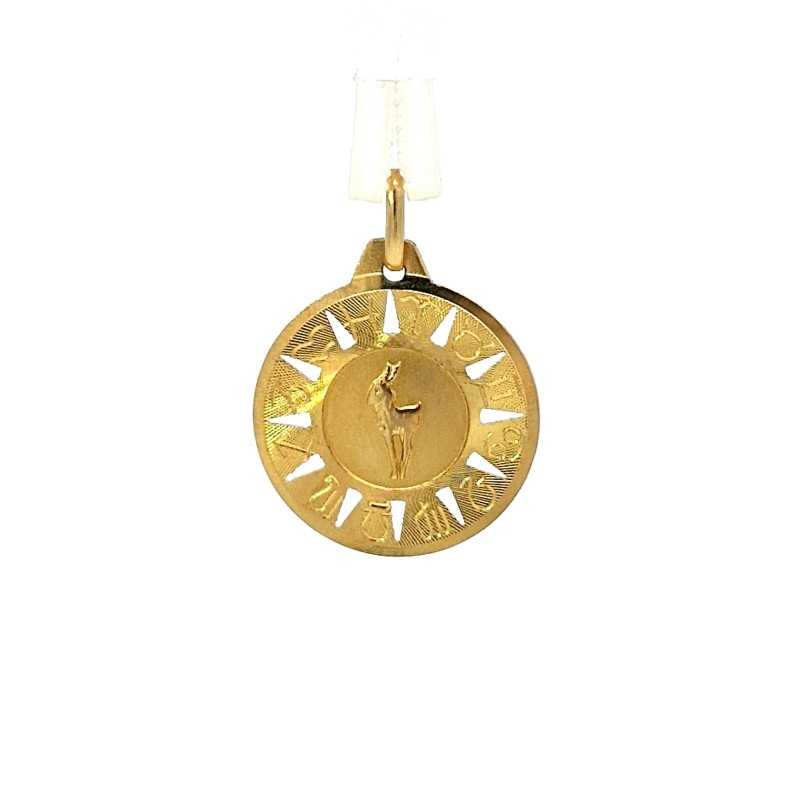Medalla hosoroscopo en oro de18k