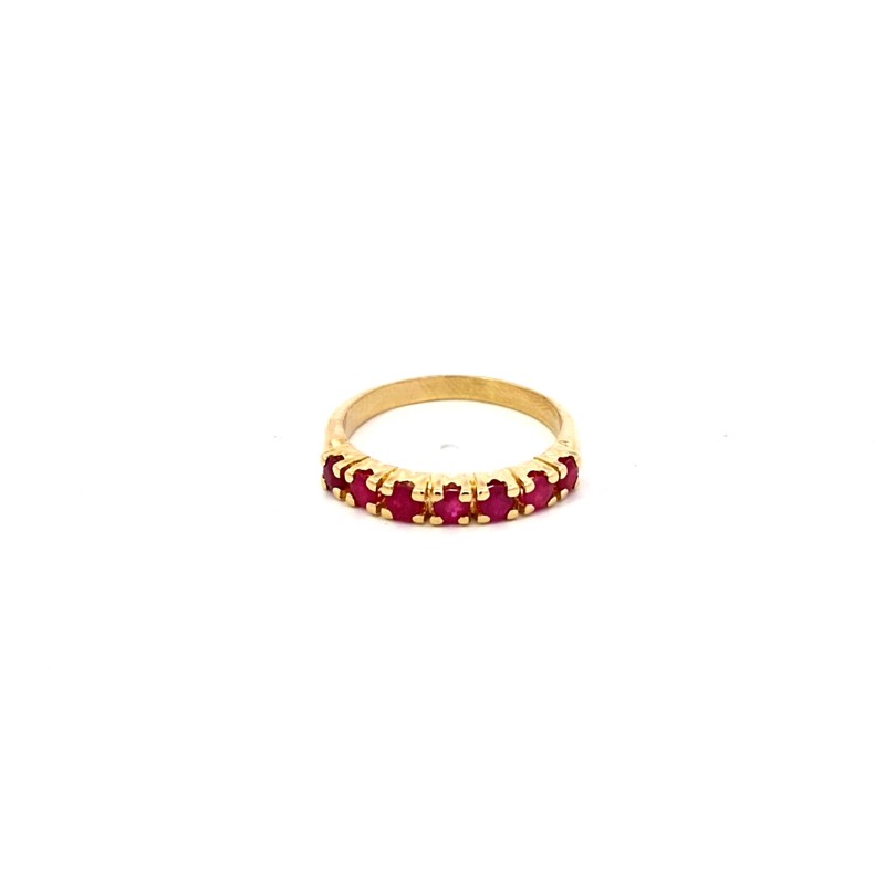 Anillo con piedras en oro de 18k
