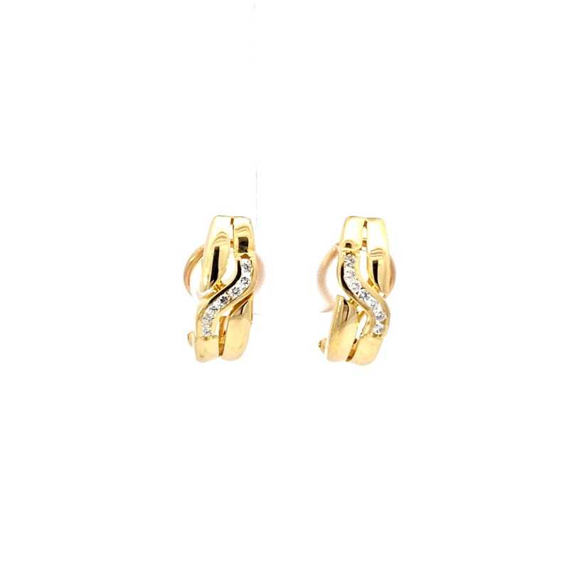 Pendientes con diamantes en oro de 18k