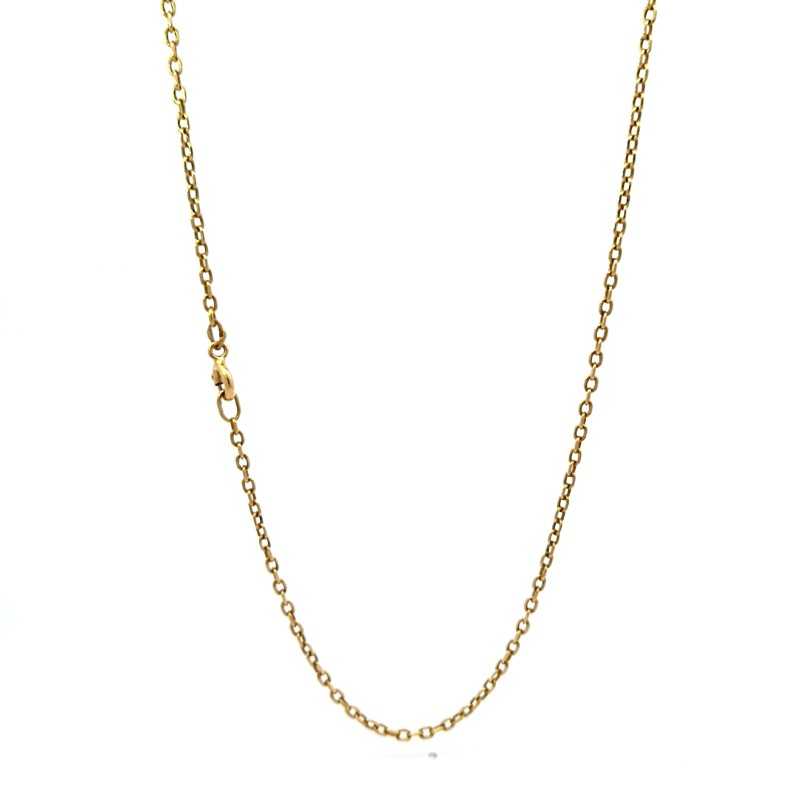 Cadena forzada en oro de 18k