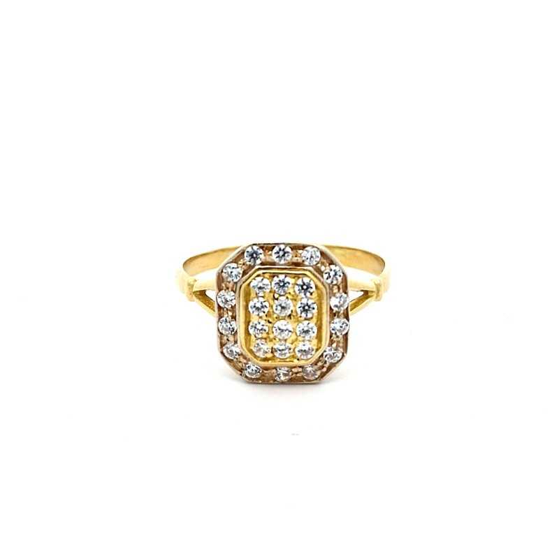 Anillo piedras en oro de 18k