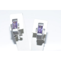 Pendientes de oro Blanco con Amatistas