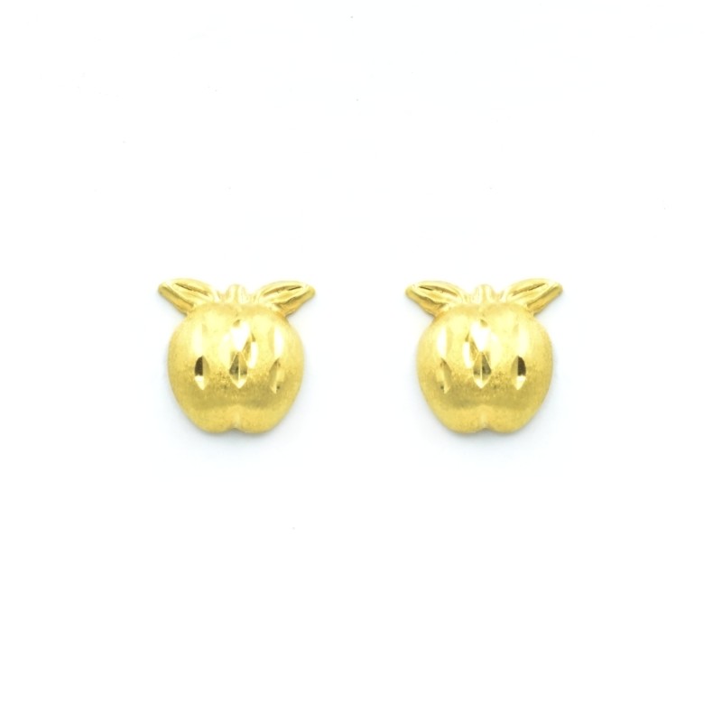 Pendientes Manzana oro 18k