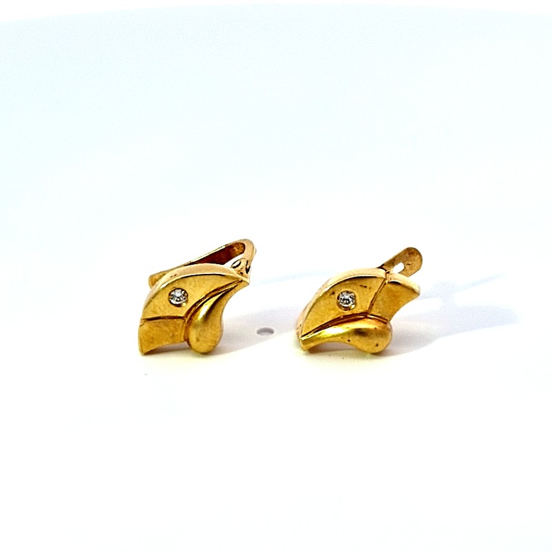 Pendientes oro 18k con circonita 