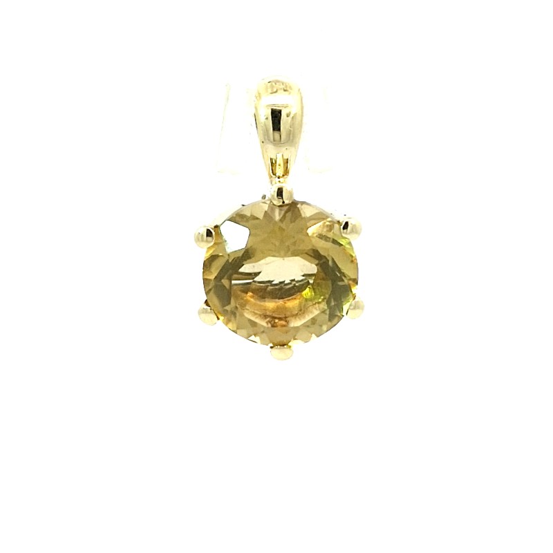 Colgante en oro 18k con piedra amarilla