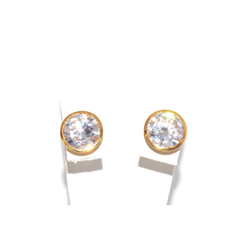 Pendientes en oro 18k con circonitas