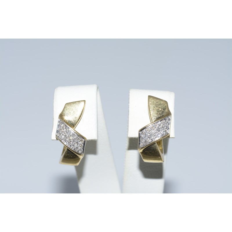 Pendientes en oro 18k con Diamantes