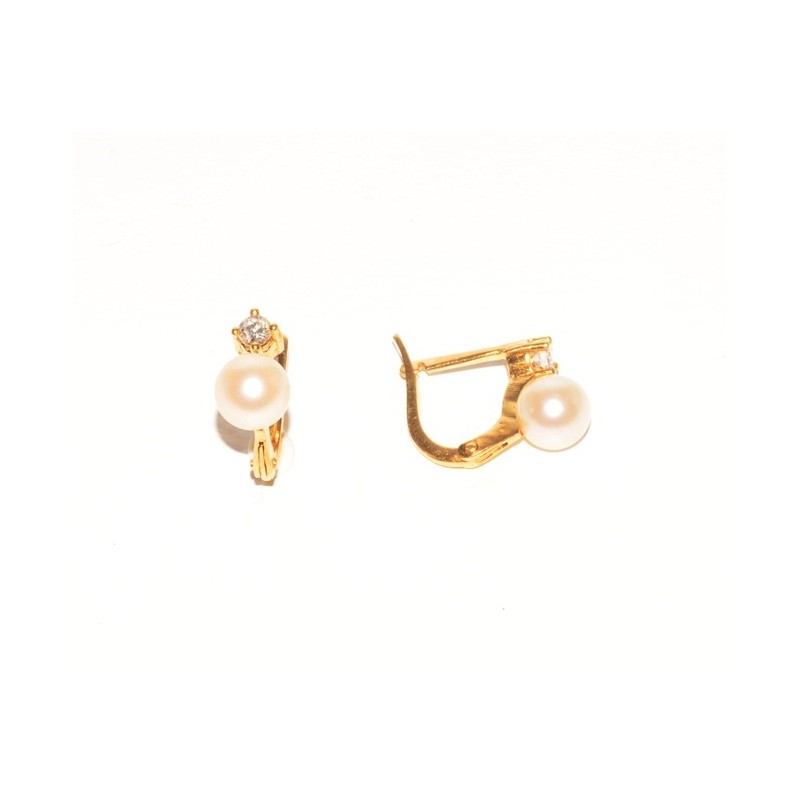 Pendientes con perlas en oro 18k